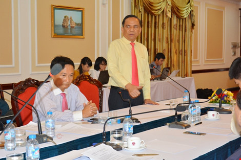 Ông Lê Hoàng Châu, Chủ tịch Hiệp hội BĐS TP.HCM, ý kiến tại buổi tọa đàm.