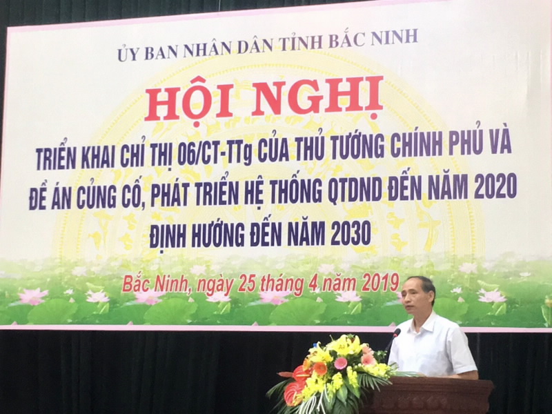 Phó Chủ tịch UBND tỉnh Bắc Ninh Nguyễn Hữu Thành phát biểu tại Hội nghị
