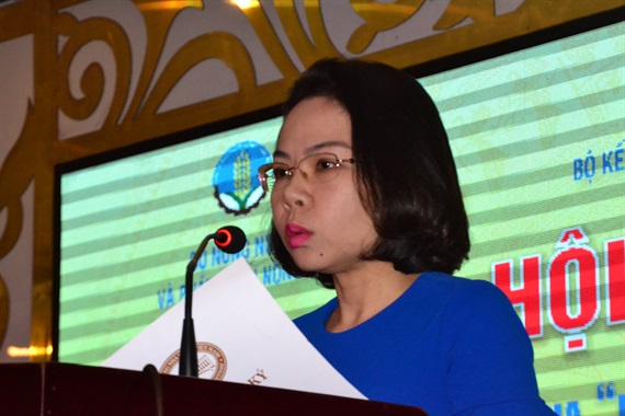 Bà Hà Thu Giang cho biết tín dụng khơi thông thúc đẩy nông nghiệp, NTM khởi sắc phát triển.